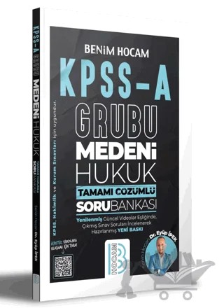 KPSS A Grubu Medeni Hukuk Tamamı Çözümlü Soru Bankası – Eyüp İpek – Benim Hocam Yayınları kitap kapağı