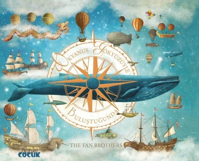 OKYANUS GÖKYÜZÜYLE BULUŞTUĞUNDA – The Fan Brothers – Nobel Çocuk kitap kapağı