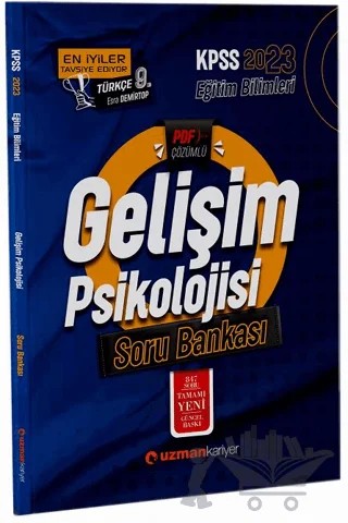 2023 KPSS Eğitim Bilimleri Gelişim Psikolojisi Soru Bankası PDF Çözümlü – Sebahattin Sürme – Uzman Kariyer Yayınları kitap kapağı