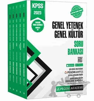 2023 KPSS Genel Yetenek Genel Kültür Tamamı Çözümlü Soru Bankası Seti (5 Kitap) – Kolektif – Pegem Akademi Yayıncılık kitap kapağı