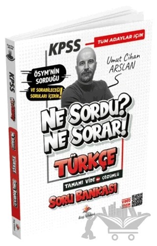 2026 KPSS Tüm Adaylar İçin Türkçe Ne Sordu Ne Sorar Tamamı Video Çözümlü Soru Bankası – Umut Cihan Arslan – Dizgi Kitap kitap kapağı