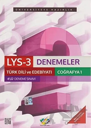 LYS-3 Denemeler Türk Dili ve Edebiyatı Coğrafya-1 4'lü Deneme Sınavı – Kolektif – Fdd Yayınları kitap kapağı