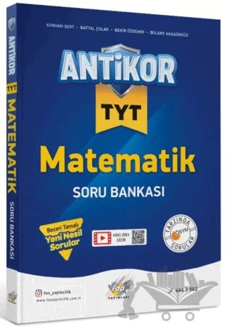 TYT Matematik Soru Bankası – Korhan Sert, Bekir Özdemir, Battal Çolak – Antikor Yayınları kitap kapağı