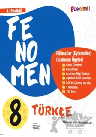 8. Sınıf Türkçe 4. Fasikül (Fiilimsiler Eylemsiler Cümlenin Öğeleri) – Kolektif – Fenomen Yayınları kitap kapağı