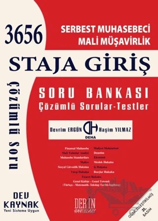 Serbest Muhasebeci Mali Müşavirlik Soru Bankası – Devrim Ergün, Haşim Yılmaz – Derin Yayınları kitap kapağı