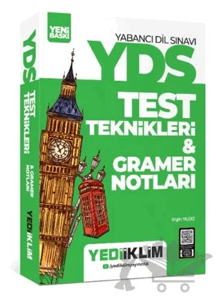 YDS - YÖKDİL Test Teknikleri ve Gramer Notları – Ergin Yıldız – Yediiklim Yayınları kitap kapağı