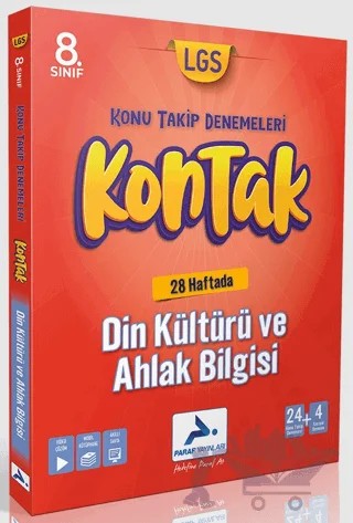 8. Sınıf Din Kültürü ve Ahlak Bilgisi 28 Kontak Deneme – Kolektif – Paraf Yayınları kitap kapağı