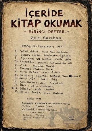 İçeride Kitap Okumak – Zeki Sarıhan – Gufo Yayınları kitap kapağı