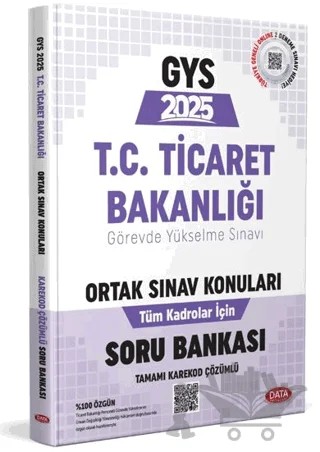 T.C. Ticaret Bakanlığı Gys Ortak Sınav Konuları Soru Bankası – Karekod Çözümlü – Kolektif – Data Yayınları kitap kapağı