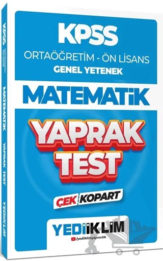 2024 KPSS Ortaöğretim - Ön Lisans Genel Yetenek Matematik Çek Kopart Yaprak Test – Kolektif – Yediiklim Yayınları kitap kapağı