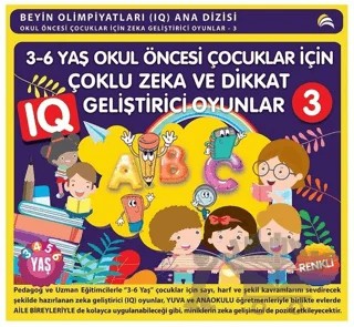 3-6 Yaş Okul Öncesi Çocuklar İçin Çoklu Zeka ve Dikkat Geliştirici Oyunlar 3 – Kolektif – Ekinoks Yayın Grubu kitap kapağı