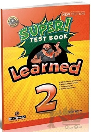 2. Sınıf Learned English Super Test Book – Erkan Baytar – Borealis Yayıncılık kitap kapağı