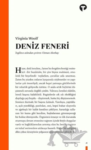 Deniz Feneri – Virginia Woolf – Turkuvaz Kitap kitap kapağı