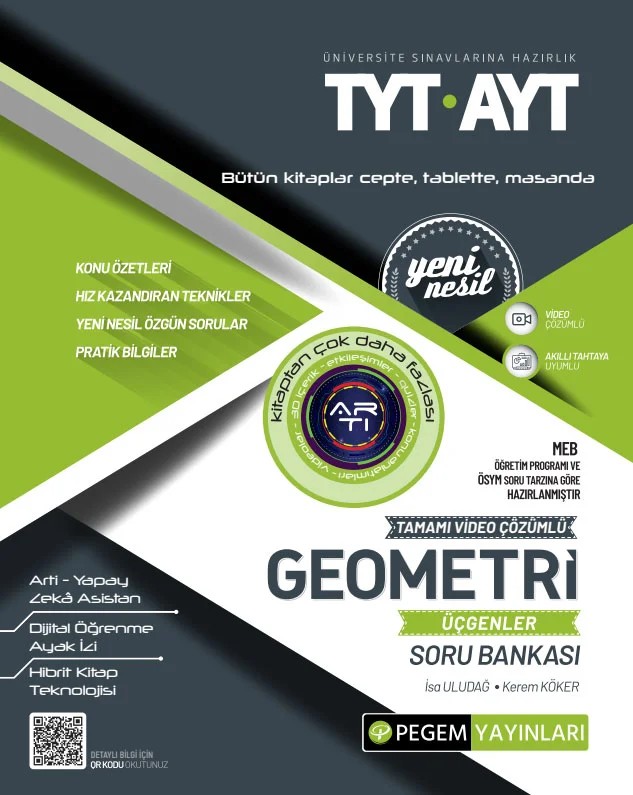 TYT-AYT Geometri Üçgenler Soru Bankası – AYT Geometri Üçgenler Soru Bankası – Pegem Akademi Yayıncılık kitap kapağı