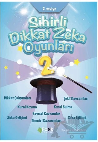 2. Seviye Sihirli Dikkat Zeka Oyunları 2(İlkokul) – Tacettin Kandemir – Fark Yayınları kitap kapağı