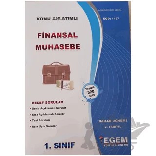 1. Sınıf 2. Yarıyıl Finansal Muhasebe Bahar Dönemi Kod: 1177 – Kolektif – Egem Eğitim Yayınları kitap kapağı