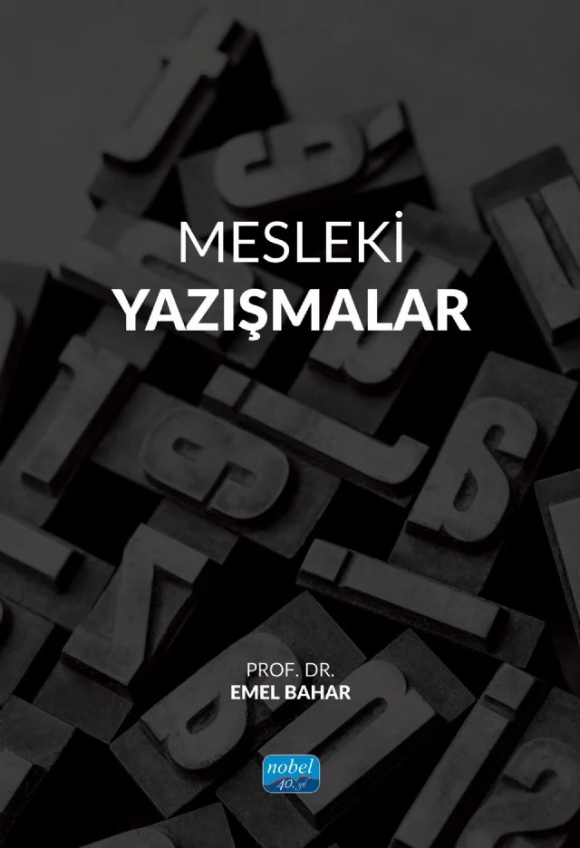 Mesleki Yazışmalar – Emel Bahar – Nobel Akademik Yayıncılık kitap kapağı