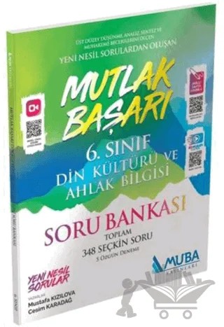 6. Sınıf Din Kültürü ve Ahlak Bilgisi Mutlak Başarı Soru Bankası – Mustafa Kızılova, Cesim Karadağ – Muba Yayınları kitap kapağı