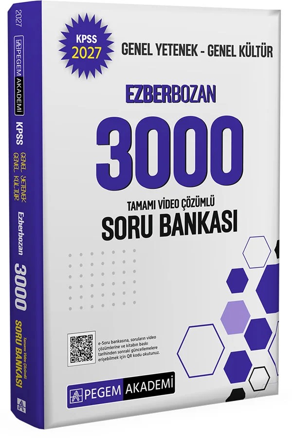 2027 KPSS Genel Yetenek Genel Kültür Ezberbozan 3000 Soru Bankası – Pegem Akademi Yayıncılık kitap kapağı