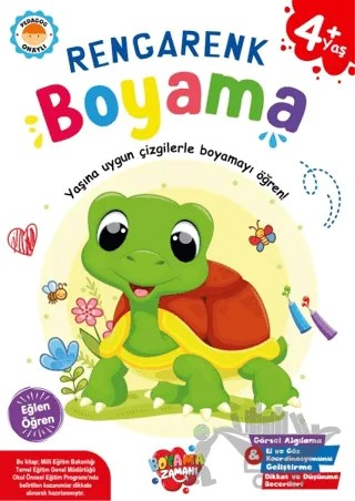 Rengarenk Boyama 4 Yaş – Kolektif – Boyama Zamanı kitap kapağı