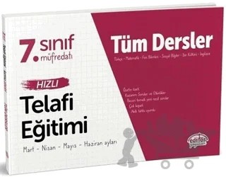 7. Sınıf Tüm Dersler Hızlı Telafi Eğitimi – Kolektif – Editör Yayınevi kitap kapağı