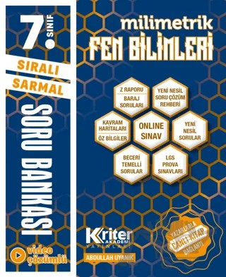 7. Sınıf Fen Bilimleri Soru Bankası – Kolektif – Kriter Akademi kitap kapağı