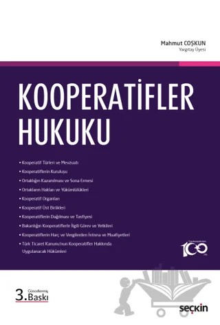 Kooperatifler Hukuku – Mahmut Çoşkun – Seçkin Yayıncılık kitap kapağı