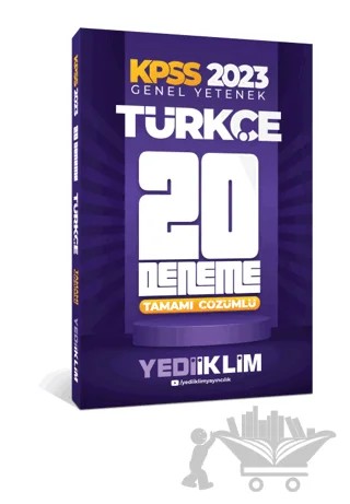 2023 KPSS Genel Yetenek Türkçe Tamamı Çözümlü 20 Deneme – Kolektif – Yediiklim Yayınları kitap kapağı