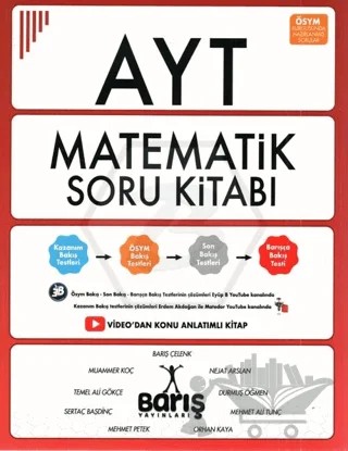 AYT Matematik Soru Bankası – Barış Çelenk – Yazarın Kendi Yayını - Barış Çelenk kitap kapağı