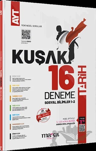 2024 AYT Tarih Kolaydan Zora 16 Kuşak Deneme Tamamı Video Çözümlü – Kolektif – Marka Yayınları kitap kapağı