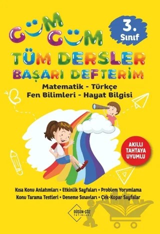 3. Sınıf Güm Güm Tüm Dersler Başarı Defterim – Kolektif – Düşün-Çöz Yayınları kitap kapağı