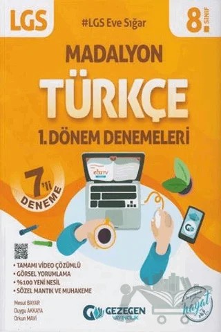 8. Sınıf Madalyon Türkçe LGS 1. Dönem 7'li Denemeleri – Mesut Bayar, Duygu Akkaya, Orkun Mavi – Gezegen Yayıncılık kitap kapağı