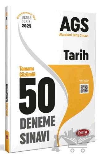 2025 AGS Tarih Tamamı Çözümlü 50 Deneme Sınavı – Kolektif – Data Yayınları kitap kapağı