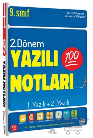 9. Sınıf Yazılı Notları 2. Dönem 1. Yazılı ve 2. Yazılı – Kolektif – Tonguç Akademi kitap kapağı