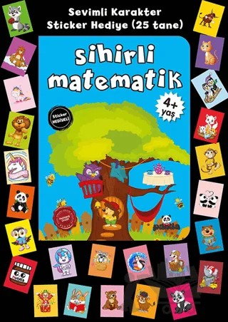 Stickerlı 4+ Yaş Sihirli Matematik – Pedagog Afife Çoruk – Beyaz Panda Yayınları kitap kapağı