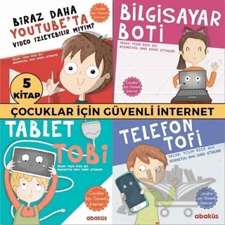 Çocuklar İçin Güvenli İnternet Seti (5 Kitap Takım) – Yeşim Özen Açıl – Abaküs Kitap kitap kapağı