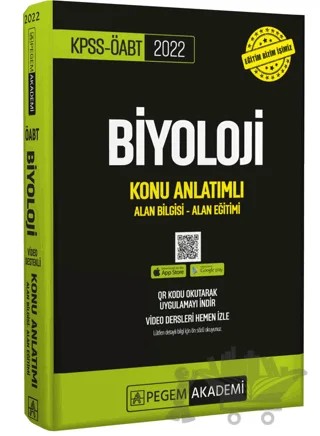 2022 KPSS-ÖABT Biyoloji Konu Anlatımlı Alan Bilgisi - Alan Eğitimi – Kolektif – Pegem Akademi Yayıncılık kitap kapağı