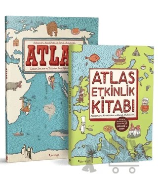 Atlas Set (Atlas + Atlas Etkinlik) – Aleksandra Mizielinska, Daniel Mizielinska – Domingo Yayınevi kitap kapağı
