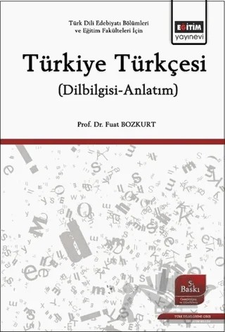 Türkiye Türkçesi – Fuat Bozkurt – Eğitim Yayınevi - Ders Kitapları kitap kapağı