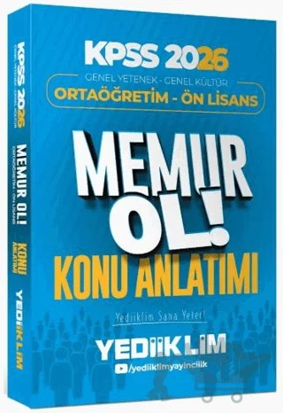 2026 KPSS Ortaöğretim Ön Lisans Genel Yetenek Genel Kültür Memur Ol Konu Anlatımı – Kollektif – Yediiklim Yayınları kitap kapağı