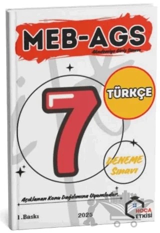 2025 MEB-AGS Sözel Yetenek Türkçe 7 Deneme – Kollektif – Hoca Etkisi Yayınları kitap kapağı