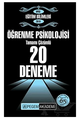 2019 KPSS Eğitim Bilimleri Öğrenme Psikolojisi Tamamı Çözümlü 20 Deneme – Kolektif – Pegem Akademi Yayıncılık kitap kapağı