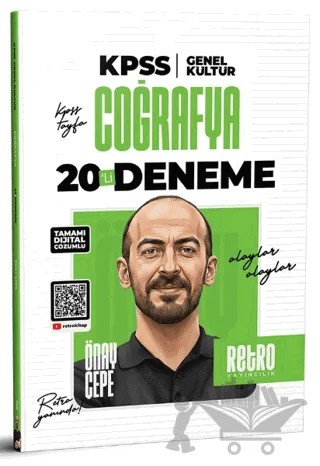 2026 KPSS Genel Kültür Coğrafya 20'li Deneme – Önay Çepe – Retro Yayıncılık kitap kapağı