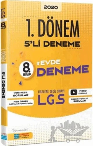 8. Sınıf LGS 1.Dönem Video Çözümlü 5'li Deneme Sınavı – Kolektif – Evrensel İletişim Yayınları kitap kapağı