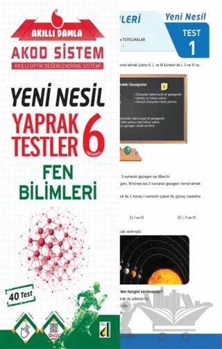 Akıllı Damla Fen Bilimleri Yeni Nesil Yaprak Testler - 6. Sınıf – Kolektif – Damla Yayınevi kitap kapağı