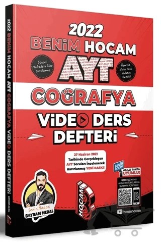 2022 AYT Coğrafya Video Ders Defteri – Bayram Meral – Benim Hocam Yayınları kitap kapağı