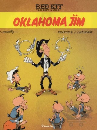 Red Kit "Lucky Luke" Oklahoma Jim – J. Leturgie, Pearce – İnkılap Kitabevi kitap kapağı