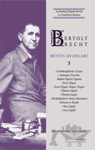 Bertolt Brecht Bütün Oyunları 3 – Bertolt Brecht – Everest Yayınları kitap kapağı