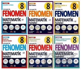 8. Sınıf LGS Matematik 1.2.3.4.5.6 Fasikül Set (Özetli) Soru Bankası – Kolektif – Fenomen Yayınları kitap kapağı