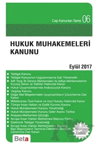 Hukuk Muhakemeleri Kanunu (Eylül 2018) – Celal Ülgen – Beta Yayınevi kitap kapağı